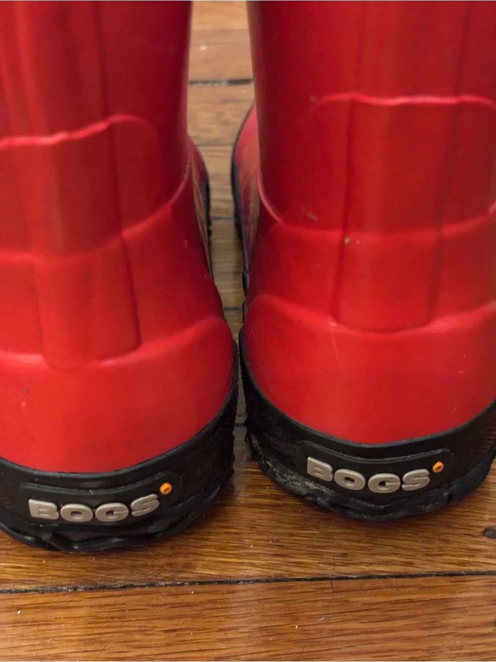 BOGS Kids Red Rain Boots Waterproof Youth Size 10